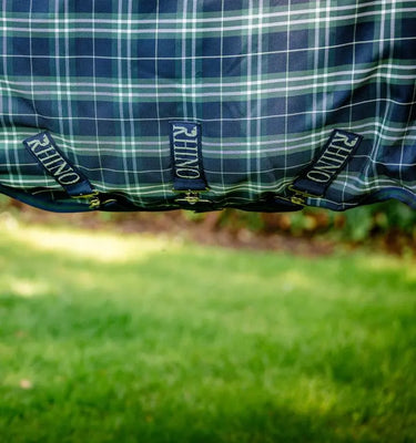 Horseware Ireland Rhino Wug Turnout Rug 0G Hunter Check / Navy & Green| Online For Equine