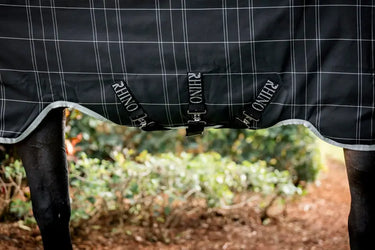 Horseware Ireland Rhino Wug Turnout Rug 250G Vl Black / Grey / White Check & Grey| Online For Equine