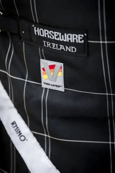Horseware Ireland Rhino Wug Turnout Rug 250G Vl Black / Grey / White Check & Grey| Online For Equine