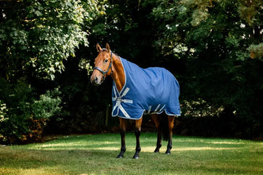 Horseware Ireland Rhino Wug Turnout Rug 250G Vl Navy / Titanium Grey & Classic Blue| Online For Equine