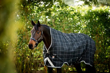 Horseware Ireland Rhino Wug Turnout Rug 450G Vl Blk / Grey / White Chk & Gray| Online For Equine
