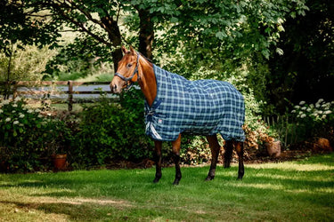 Horseware Ireland Rhino Wug Turnout Rug 450G Vl Hunter Check / Navy & Green| Online For Equine