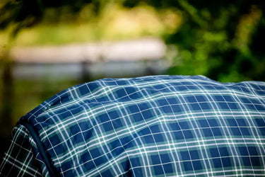 Horseware Ireland Rhino Wug Turnout Rug 450G Vl Hunter Check / Navy & Green| Online For Equine