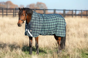 Horseware Ireland Rhino Wug Turnout Rug 450G Vl Hunter Check / Navy & Green| Online For Equine