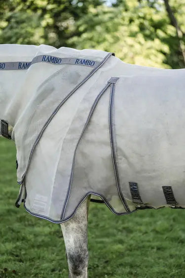 Horseware Ireland Silver/Thunderstorm Grey & Silver Rambo Optimo Protector Plus| Online For Equine
