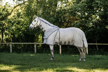 Horseware Ireland Silver/Thunderstorm Grey & Silver Rambo Optimo Protector Plus| Online For Equine