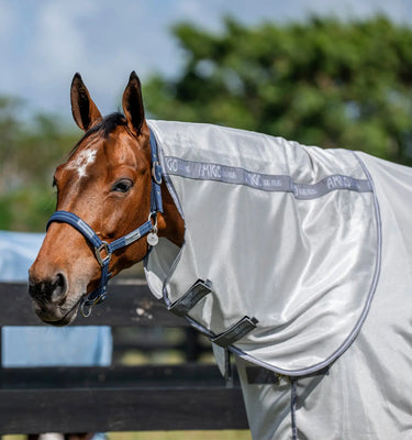 Horseware Ireland Silver/Titanium Grey & Silver Amigo Bug Rug Hood| Online For Equine