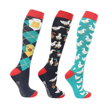 Hy Equestrian Ay Up Duck Socks (Pack of 3)| Online For Equine