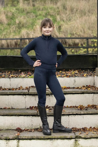 Hy Equestrian Children's Melton Riding Tights Navy| Online For Equine