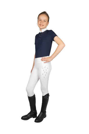 Hy Equestrian Children's Roka Reign Riding Tights White| Online For Equine