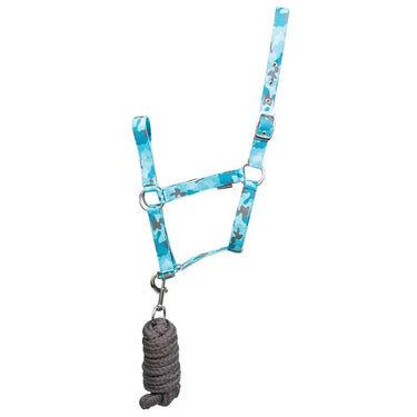 Hy Equestrian DynaForce Head Collar & Lead Rope Pacific/ Grey| Online For Equine