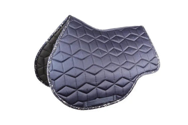 Hy Equestrian Elevate Allure Saddle Pad Navy/ Gun Metal Grey| Online For Equine