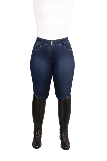 Hy Equestrian Elevate Style Denim Breeches Dark Blue| Online For Equine
