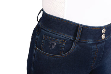 Hy Equestrian Elevate Style Denim Breeches Dark Blue| Online For Equine