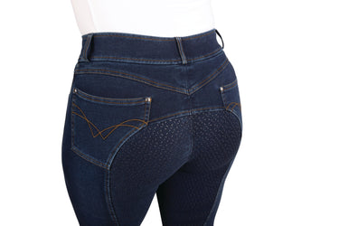 Hy Equestrian Elevate Style Denim Breeches Dark Blue| Online For Equine