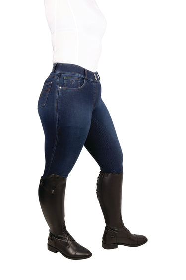 Hy Equestrian Elevate Style Denim Breeches Dark Blue| Online For Equine