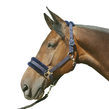 Hy Equestrian Faux Fur Padded Head Collar with Lead Rope| Online For Equine