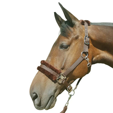 Hy Equestrian Faux Fur Padded Head Collar with Lead Rope| Online For Equine