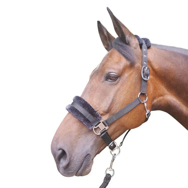 Hy Equestrian Faux Fur Padded Head Collar with Lead Rope| Online For Equine