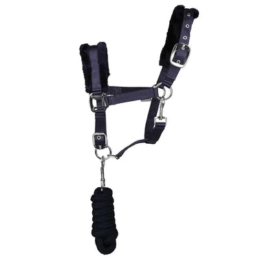 Hy Equestrian Faux Fur Padded Head Collar with Lead Rope| Online For Equine