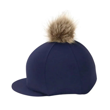 Hy Equestrian Hat Cover with Faux Fur Pom Pom| Online For Equine