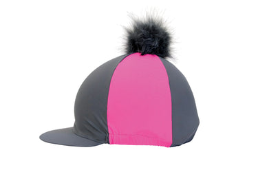 Hy Equestrian Hat Cover with Faux Fur Pom Pom| Online For Equine