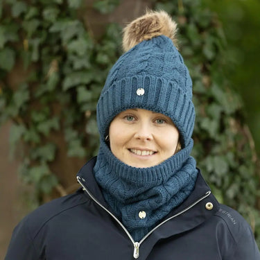 Hy Equestrian Melrose Cable Knit Bobble Hat| Online For Equine