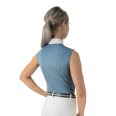 Hy Equestrian Sophia Sleeveless Show Shirt Aegean Blue| Online For Equine