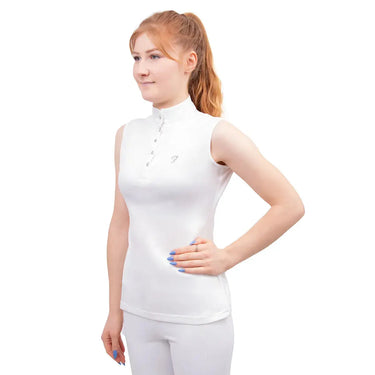 Hy Equestrian Sophia Sleeveless Show Shirt White Pearl| Online For Equine