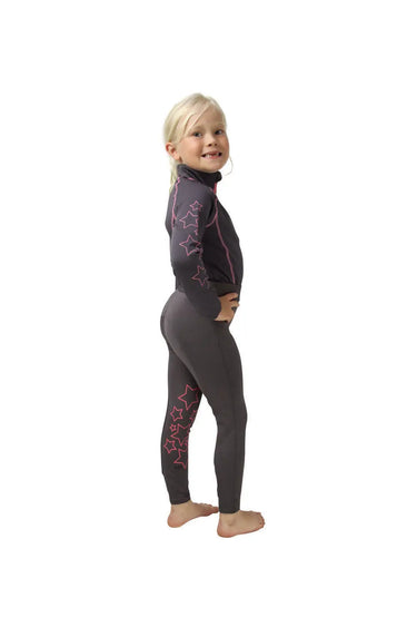 Hy Equestrian Stella Children's Base Layer Grey/ Pink| Online For Equine