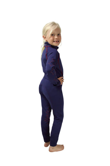 Hy Equestrian Stella Children's Base Layer Navy/ Red| Online For Equine