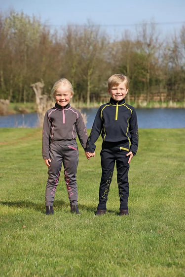 Hy Equestrian Stella Children's Base Layer Navy/ Yellow| Online For Equine