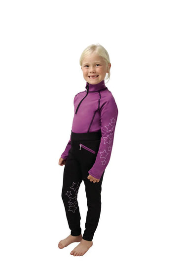 Hy Equestrian Stella Children's Base Layer Purple/ Lilac/ Black| Online For Equine