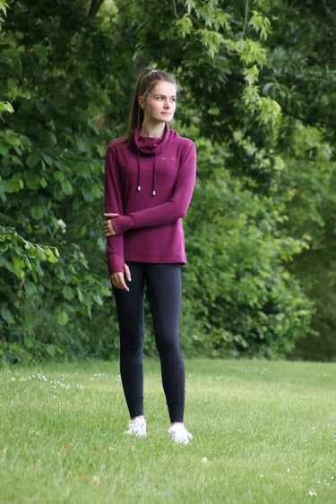 Hy Equestrian Synergy Cowl Neck Top Fig| Online For Equine