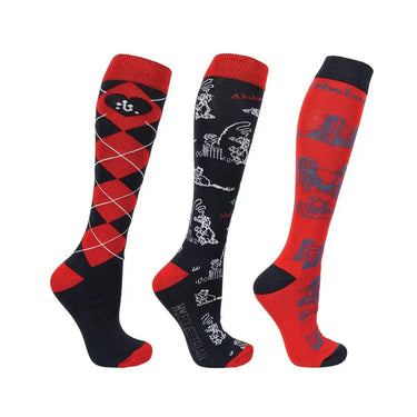 Hy Equestrian Thelwell Collection Practice Makes Perfect Socks (Pack of 3)| Online For Equine