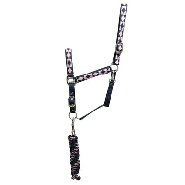Hy Equestrian Woven Polo Head Collar and Lead Rope| Online For Equine