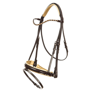 Buy Imperial Riding Snaffle Bridle Irhdi Layla Brown/Gold | Online for Equine