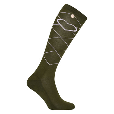 Buy Imperial Riding Socks Irhimperial Heart Dark Olive | Online for Equine