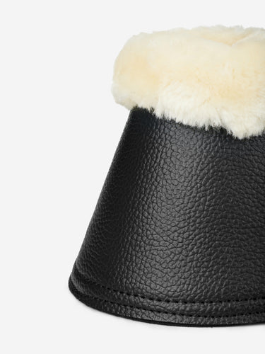 LeMieux Fleece WrapRound Over Reach Boots Black/Natural