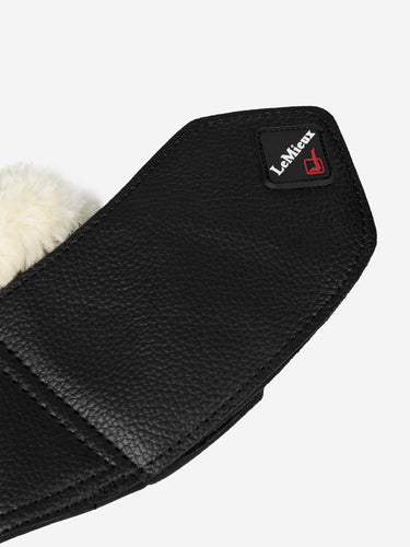 LeMieux Fleece WrapRound Over Reach Boots Black/Natural