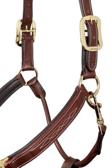 LeMieux Stitched Leather Headcollar Brown