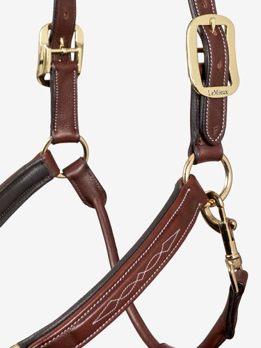 LeMieux Stitched Leather Headcollar Brown