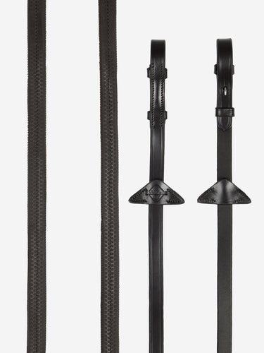 LeMieux Rubber Reins Brown/Silver