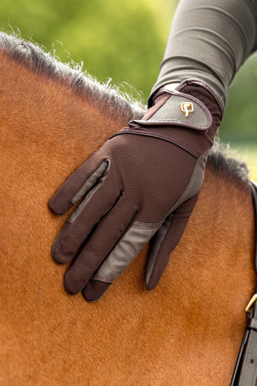 LeMieux Pro Mesh Gloves Brown