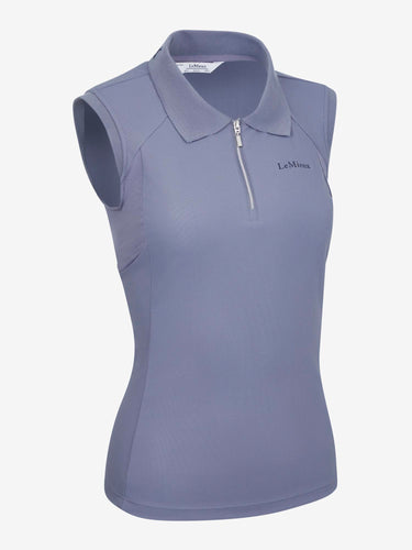 Buy the LeMieux Jay Blue Sleeveless Sport Polo | Online for Equine