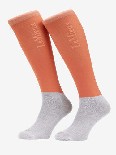 Buy the LeMieux Apricot Competition Socks 2 pack| Online for Equine