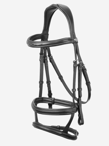 LeMieux Kudos Double Noseband Bridle Black/Silver
