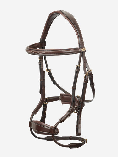 LeMieux Kudos Clear Arc Bridle Havana/Brass