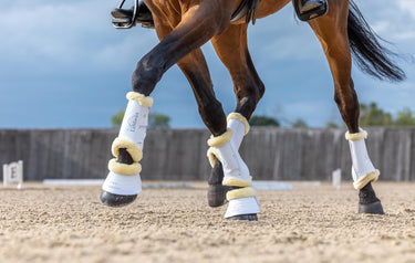 LeMieux Motionflex Dressage Boot with Fleece Edge White/Natural