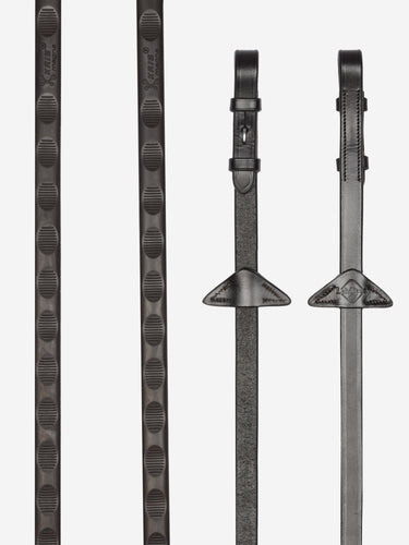 LeMieux Brown/Silver Magna Grip Rubber Reins